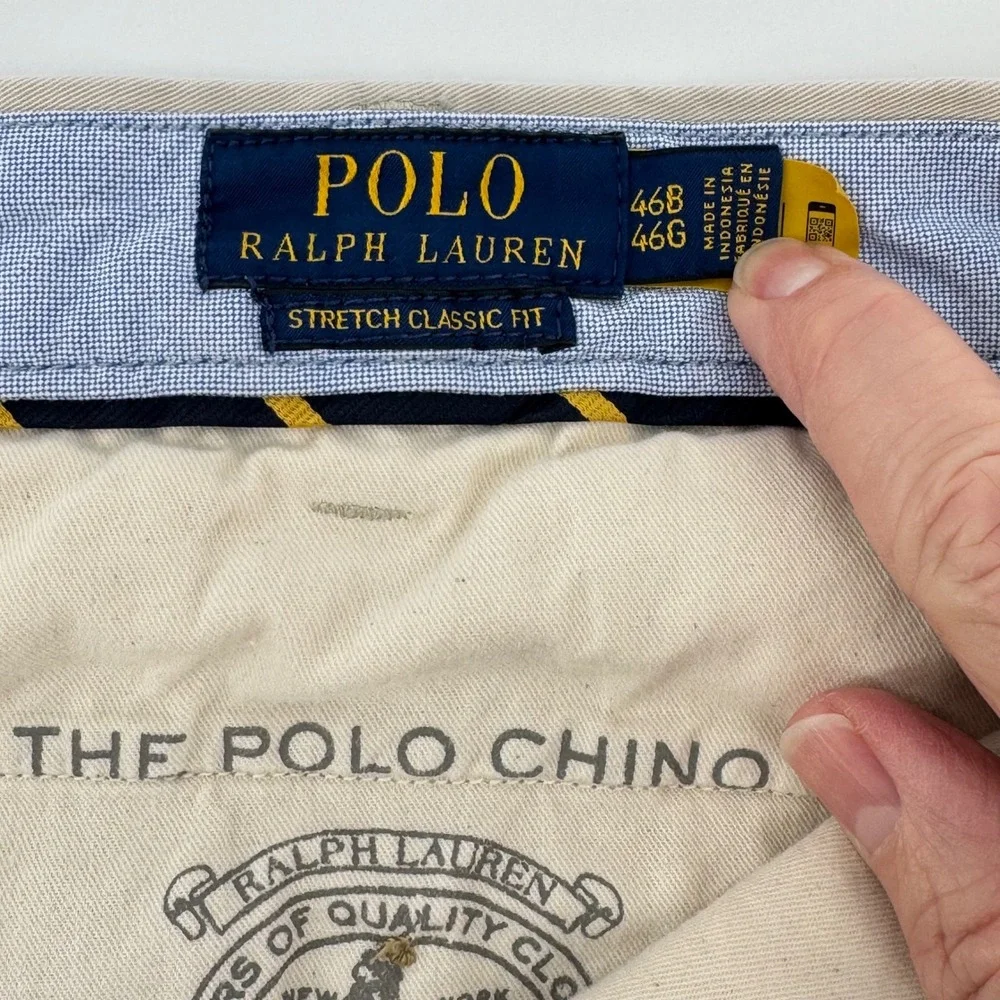 Polo‎ Ralph Lauren Stretch Classic Fit Chino Shorts Khaki Men's Size 46